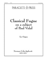 Classical Fugue on a Subject of Paul Vidal Organ sheet music cover